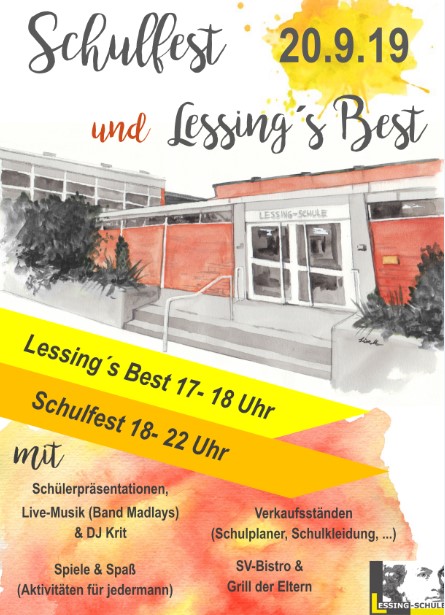 Schulfest und Lessing’s Best am 20. September 2019