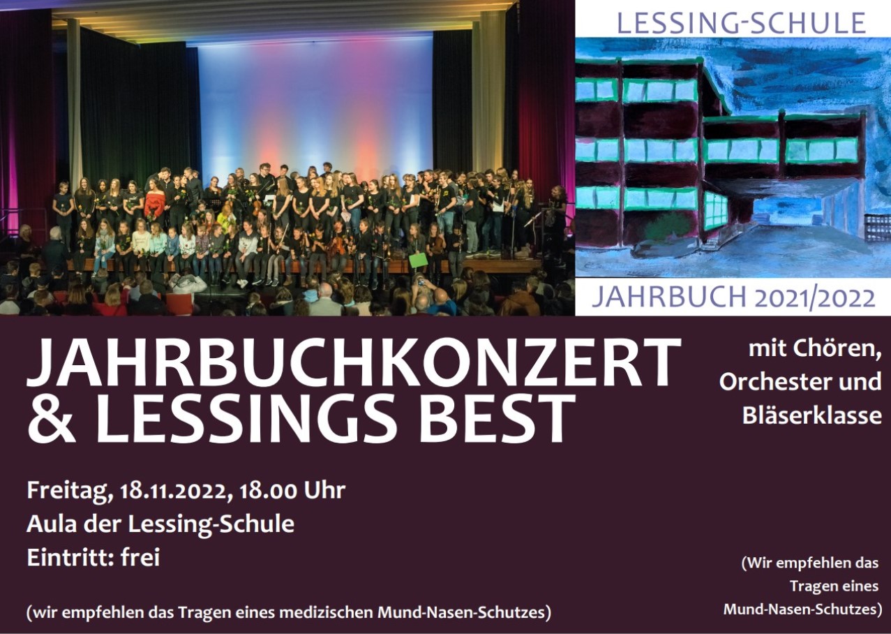 Einladung zum Jahrbuchkonzert & Lessings Best am 18. November 2022